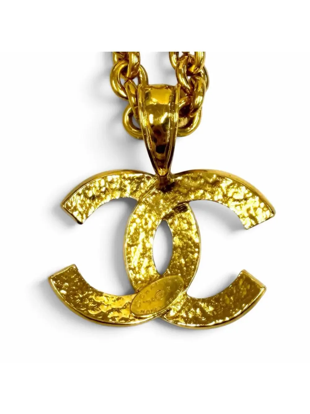 Chanel Cc Logo Chain Pendant Necklace #357877C10B